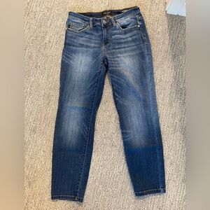 Judy Blue Relaxed Fit Jeans Size 9/29 Mid Rise Stretch Dark Wash Denim